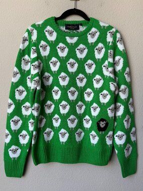 Traditional Craft Heritage Green Irish Sheep Sweater Size XS